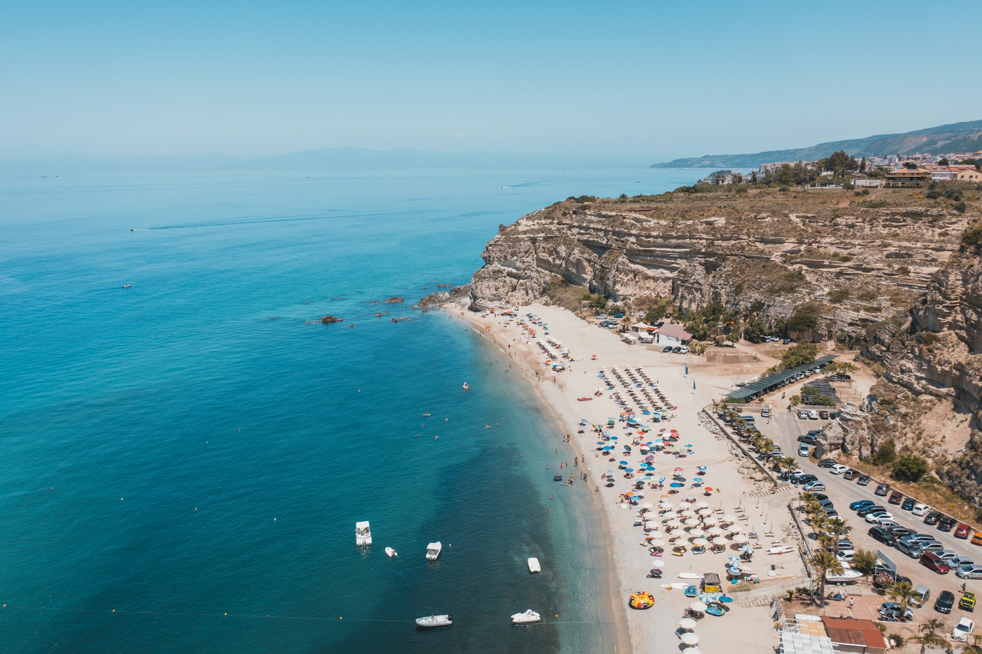 Summer beach in Italy near the sea