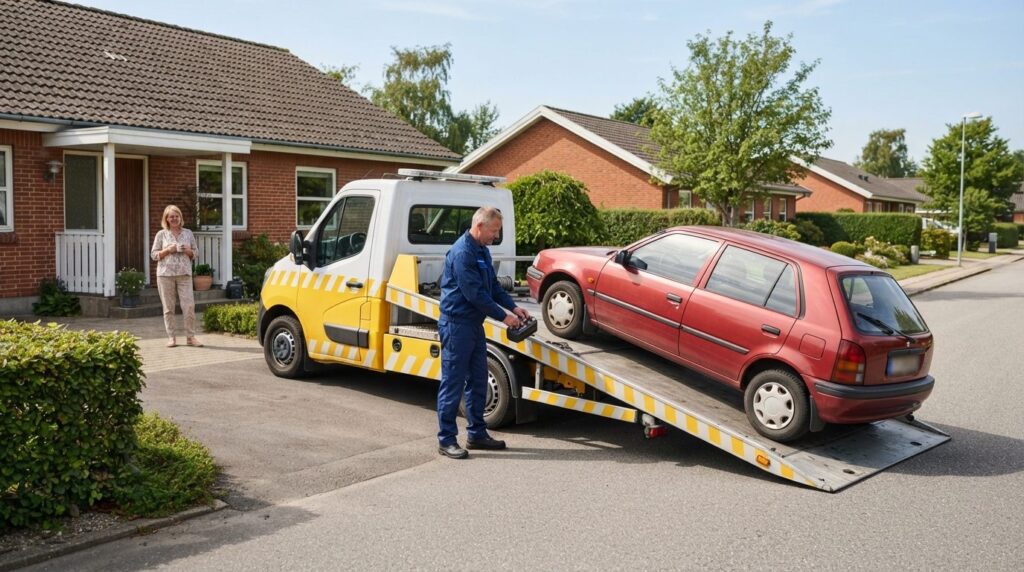 Professional stock photo of a tow truck or service vehicle c